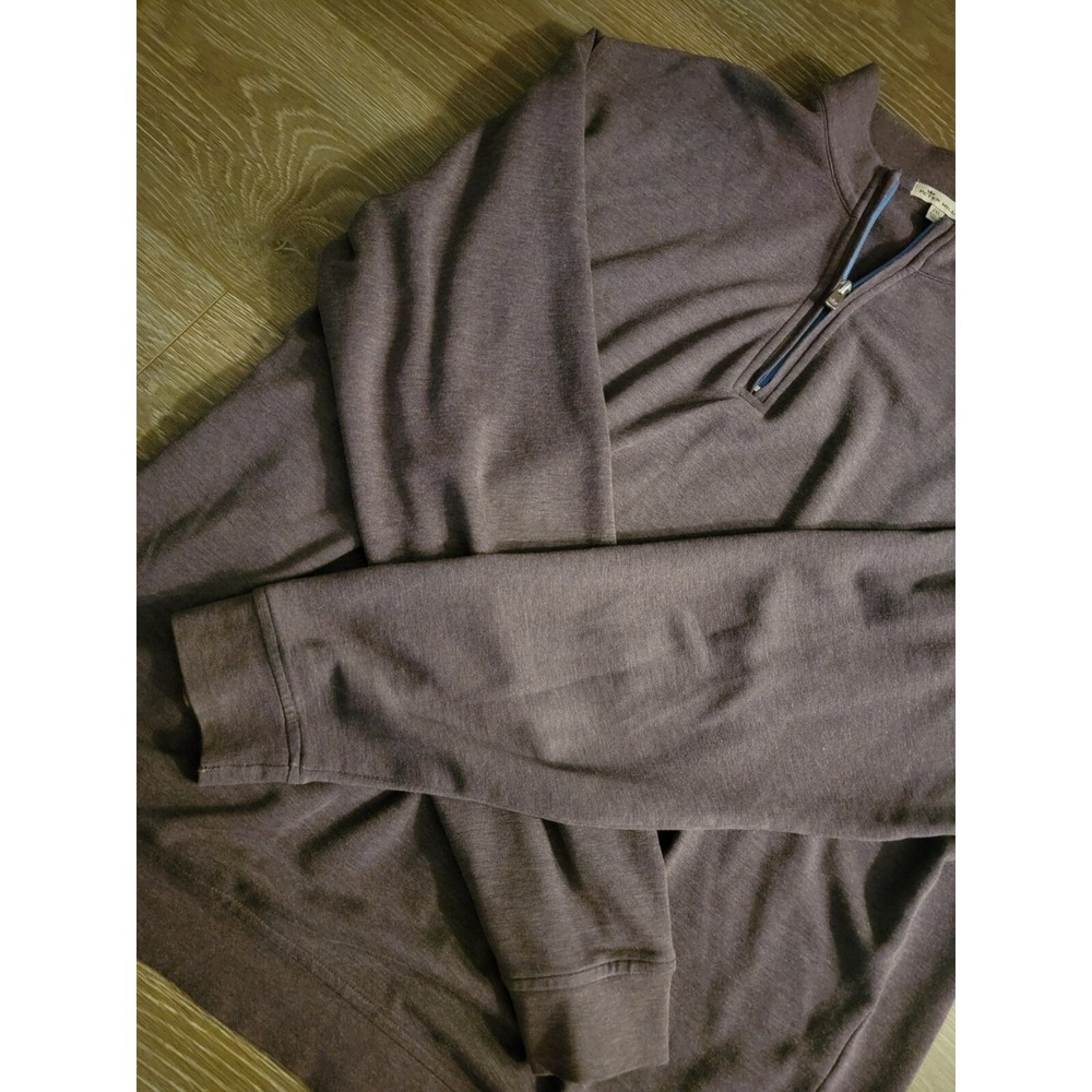 Peter Millar 1/4 Zip Sweater Mens 2XL Purple Pullover Sweater Golf Crown No Logo - Picture 3 of 6